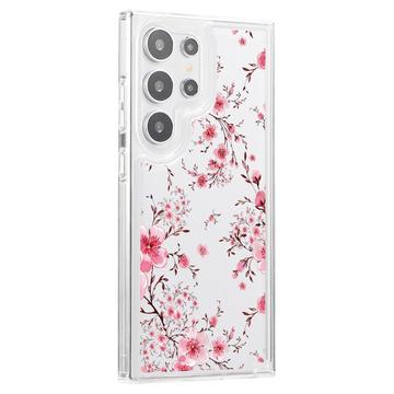 Samsung Galaxy S23 Ultra Fashion TPU Cover - lyserøde blomster