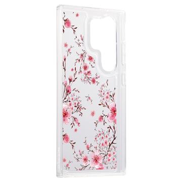 Samsung Galaxy S23 Ultra Fashion TPU Cover - lyserøde blomster