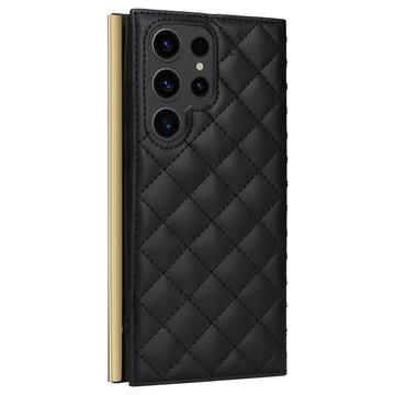 Samsung Galaxy S23 Ultra Luksus Vatteret Pung - Sort