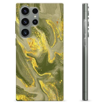 Samsung Galaxy S23 Ultra 5G TPU Cover - Oliv Marmor