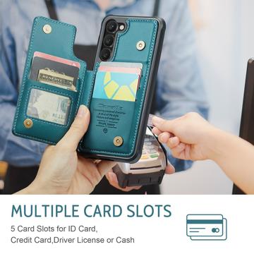 Samsung Galaxy S23+ 5G Caseme C22-etui RFID-kortpung - Grøn