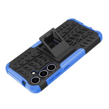 Samsung Galaxy S24 Anti-Slip Hybrid Cover med Stativ - Blå / Sort