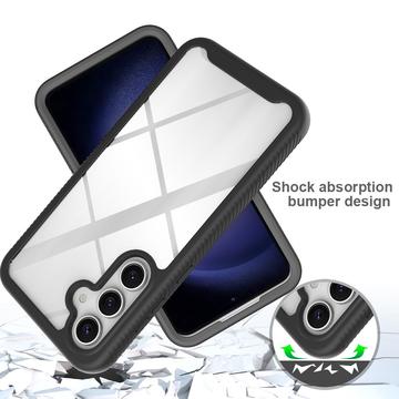 Samsung Galaxy S24 FE 360 Beskyttelse Cover - Blå / Klar