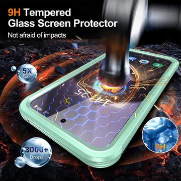 Samsung Galaxy S24 FE Magnetisk Cover med Skærmbeskyttelse Hærdet Glas - MagSafe-kompatibel - Grøn