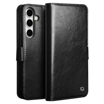 Samsung Galaxy S24 FE Qialino Classic Læderpung - Sort