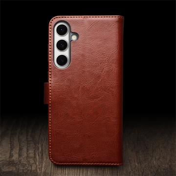 Samsung Galaxy S24 FE Qialino Classic Læderpung - Mørkebrun