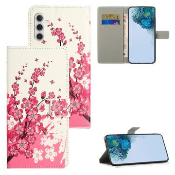 Samsung Galaxy S24 FE Style Series Pung Taske - Pink Blomster