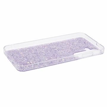 Samsung Galaxy S24 Glitter Flakes TPU Cover - Lilla
