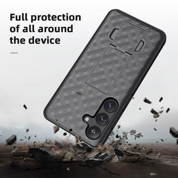 Samsung Galaxy S24 Hybrid Cover med Bælteklips - Sort