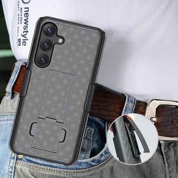 Samsung Galaxy S24 Hybrid Cover med Bælteklips - Sort