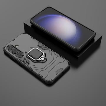 Samsung Galaxy S24 Hybrid Cover med Ring Holder - Sort