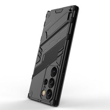 Samsung Galaxy S24 Ultra Armor Series Hybrid Cover med Stativ - Sort