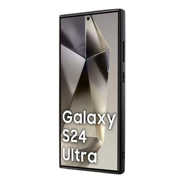 Samsung Galaxy S24 Ultra BMW Signature Crossing Lines Pattern læderbetrukket etui - sort