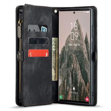 Samsung Galaxy S24 Ultra Caseme 008 2-i-1 Multifunktionel Pung - Sort