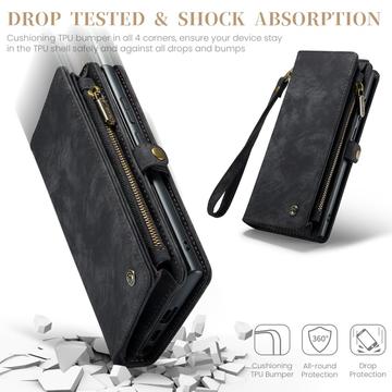 Samsung Galaxy S24 Ultra Caseme 008 2-i-1 Multifunktionel Pung - Sort