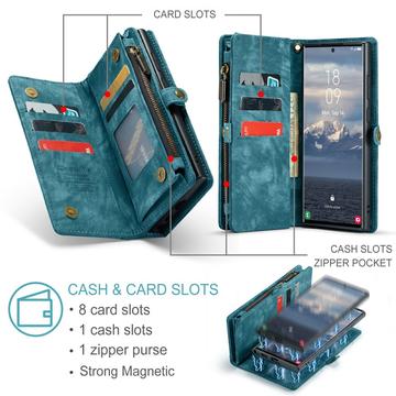 Samsung Galaxy S24 Ultra Caseme 008 2-i-1 Multifunktionel Pung - Blå
