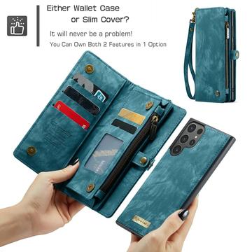 Samsung Galaxy S24 Ultra Caseme 008 2-i-1 Multifunktionel Pung - Blå
