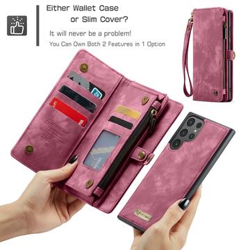 Samsung Galaxy S24 Ultra Caseme 008 2-i-1 Multifunktionel Pung - Rød