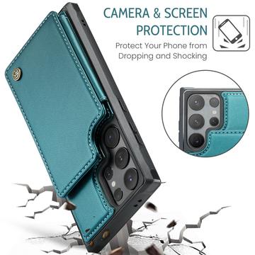 Samsung Galaxy S24 Ultra Caseme C22 Cover RFID-kortpung - Grøn
