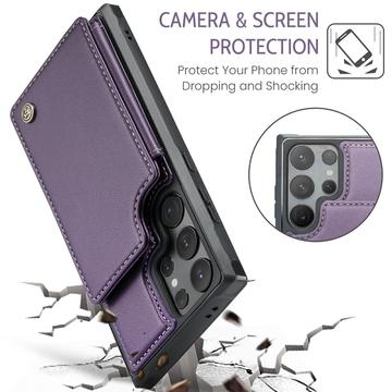 Samsung Galaxy S24 Ultra Caseme C22 Cover med RFID-kortpung - Lilla