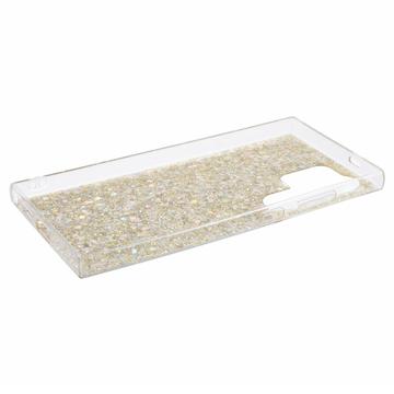 Samsung Galaxy S24 Ultra Glitter Flakes TPU Cover - Guld