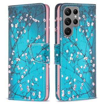 Samsung Galaxy S24 Ultra Wonder Series Pung - Hvid Blomster