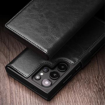 Samsung Galaxy S24 Ultra Qialino Classic Læderpung - Sort