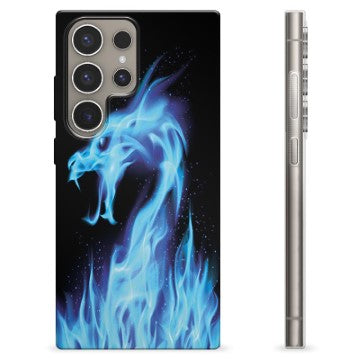 Samsung Galaxy S24 Ultra TPU Cover - Blå Ild Drage