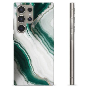 Samsung Galaxy S24 Ultra TPU Cover - Smaragd Marmor