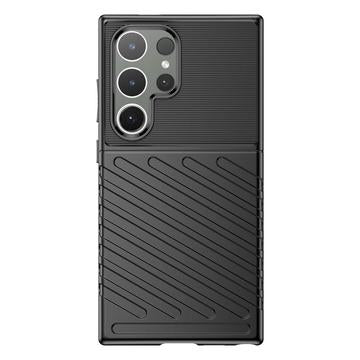 Samsung Galaxy S24 Ultra Thunder Series TPU Cover - Sort