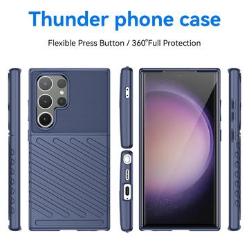 Samsung Galaxy S24 Ultra Thunder Series TPU Cover - Blå