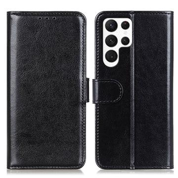 Samsung Galaxy S24 Ultra Pung Taske med Magnetisk Lukning - Sort