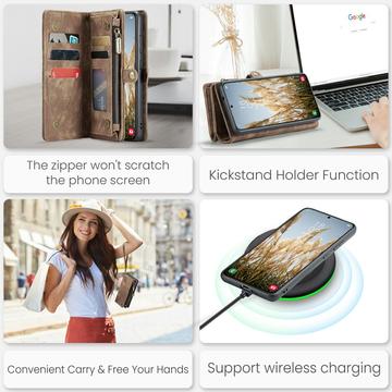 Samsung Galaxy S24+ Caseme 008 2-i-1 Multifunktionel Pung - Brun