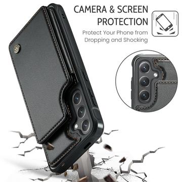 Samsung Galaxy S24+ Caseme C22 Cover med RFID-kortpung - Sort