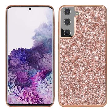 Samsung Galaxy S24+ Glitter Series Hybrid Cover - Rødguld