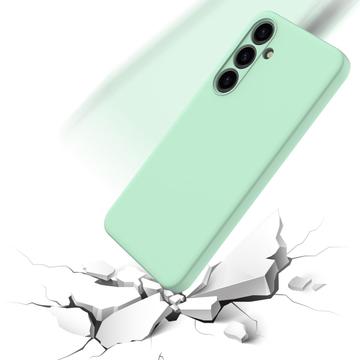 Samsung Galaxy S24+ Liquid Silikone Cover med Strop - Grøn