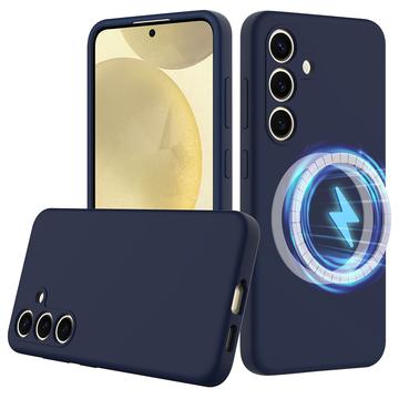 Samsung Galaxy S24+ Liquid Silikone Cover - MagSafe Kompatibel - Mørkeblå