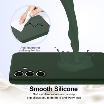 Samsung Galaxy S24+ Liquid Silikone Cover - MagSafe Kompatibel - Mørkegrøn