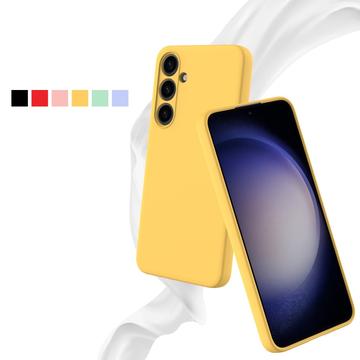 Samsung Galaxy S24+ Liquid Silikone Cover med Strop - Gul