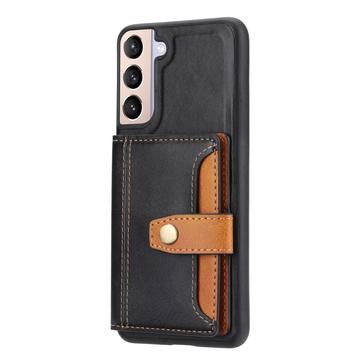 Samsung Galaxy S24+ Retro Style Cover med Pung - Sort