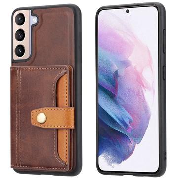 Samsung Galaxy S24+ Retro Style Cover med Pung - Brun