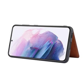 Samsung Galaxy S24+ Retro Style Cover med Pung - Rød