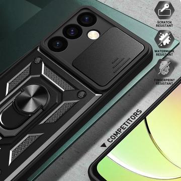 Samsung Galaxy S24+ Roterende Ring Hybrid Cover med Kameraskjold - Blå