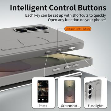 Samsung Galaxy S24+ Smart hybrid cover med stående greb - Titaniumgrå