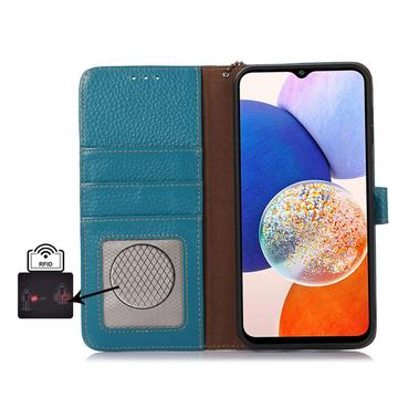Samsung Galaxy S24+ Læderpung med RFID - Blå