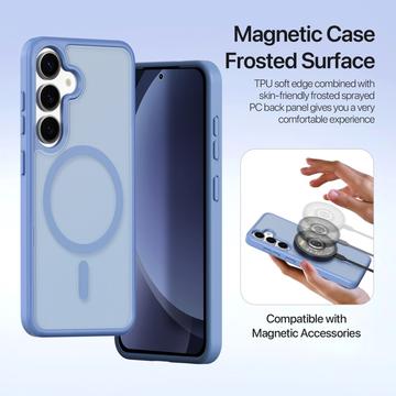 Samsung Galaxy S25 Dux Ducis Lawa Wallet læderetui m. magnetisk cover - babyblå