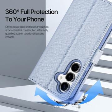 Samsung Galaxy S25 Dux Ducis Lawa Wallet læderetui m. magnetisk cover - babyblå