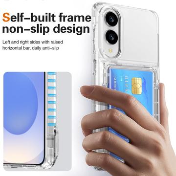 Samsung Galaxy S25 Edge Gennemsigtigt Cover med Kortholder