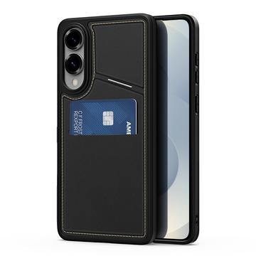 Samsung Galaxy S25 Edge Dux Ducis Rafi II Magnetisk Cover med kickstand og kortholdere - Sort