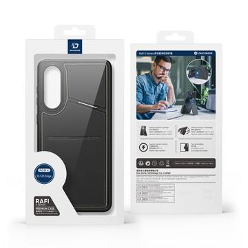 Samsung Galaxy S25 Edge Dux Ducis Rafi II Magnetisk Cover med kickstand og kortholdere - Sort